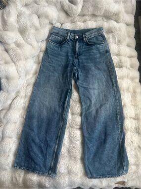 Arket Women's Cloud Wide-Leg Jeans in Washed Blue